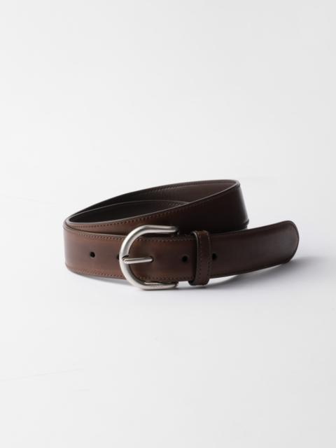 Prada Antiqued leather belt