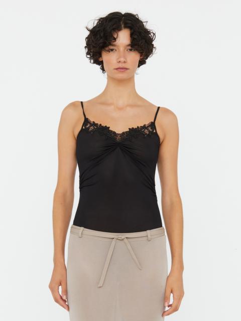 CHRISTOPHER ESBER Hibiscus Embroidered Rib Bodysuit
