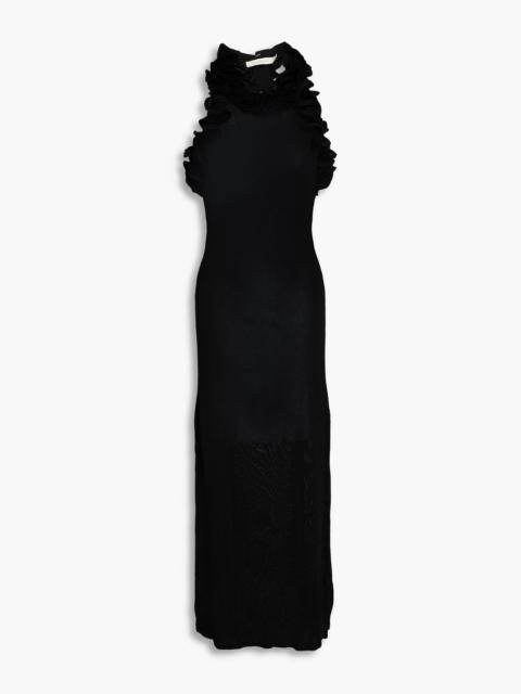 Zimmermann Ruffled knitted midi dress