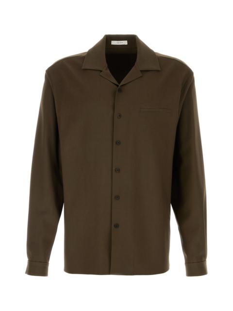 The Row Khaki wool Kanta shirt