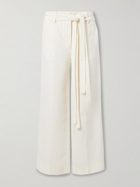 Proenza Schouler Maggi Belted Cloqué Wide-leg Pants