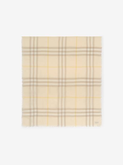 Burberry Wide Check Wool Scarf