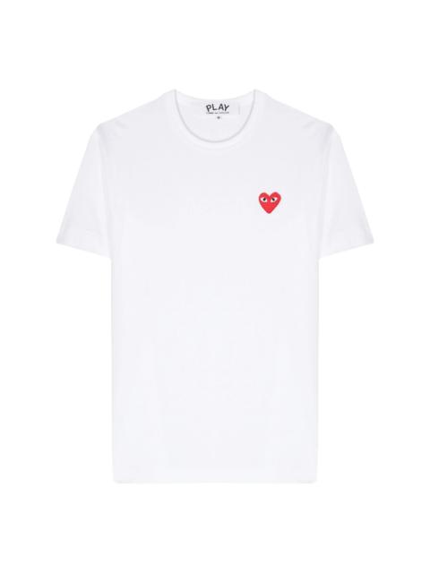 Comme des Garçons PLAY UNISEX SHORT SLEEVE T-SHIRT RED HEART - WHITE