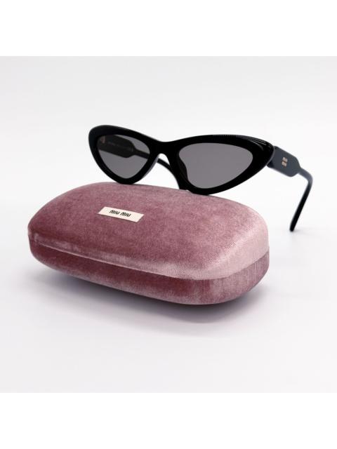 Miu Miu New Miu Miu MUB11SU 16K80Q Black Cat Eye Sunglasses MU B11SU
