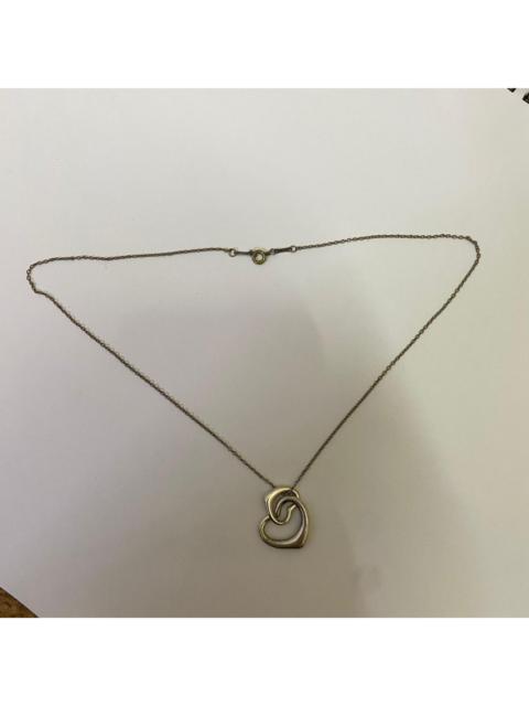 Vintage - Tiffany & Co. Silver 925 Double Open Heart Necklace Pendant