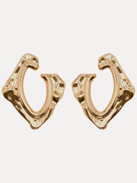 Oscar de la Renta LARGE ABSTRACT O HOOP EARRINGS
