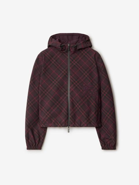 Burberry Cropped Reversible Check Hooded Jacket