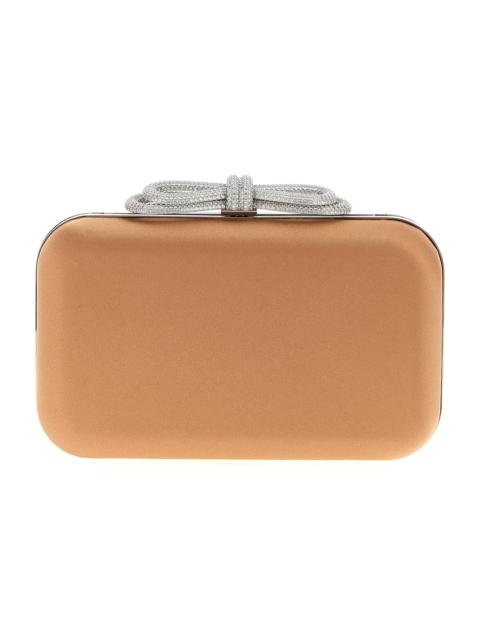 MACH & MACH 'double Bow Satin' Clutch
