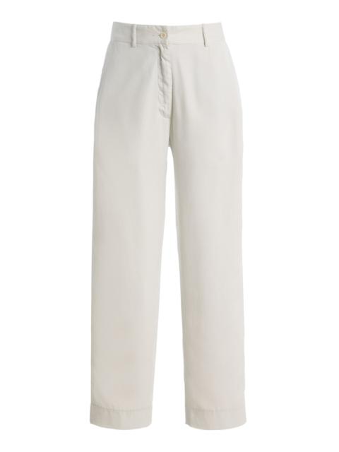The Row Karsten Washed Cotton Pants white