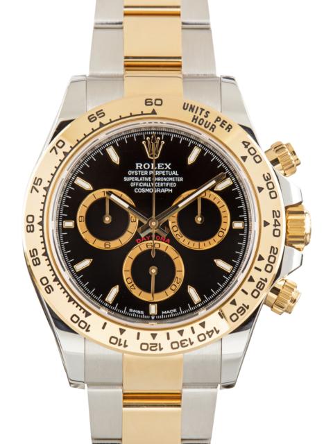 ROLEX Used Black Dial Rolex Daytona Ref 126503 Steel & 18k Yellow Gold