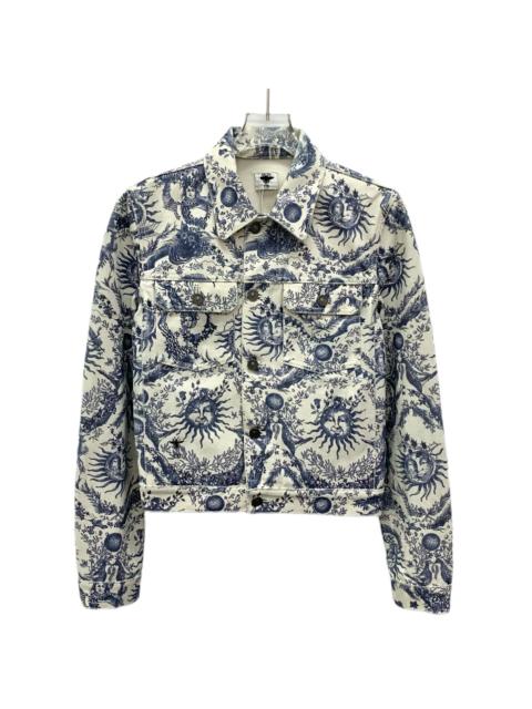 Dior Dior 2024 Color-Blocked Print Cotton Single-Breasted Long Sleeve Jacket