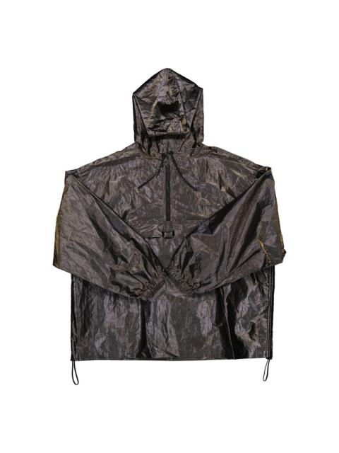 FENDI Fendi Men's Grey Pull-out Hood Oversized Wind Breaker Jacket