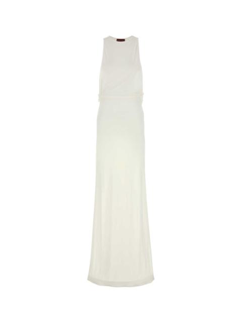 Gucci Women White Crepe Long Dress