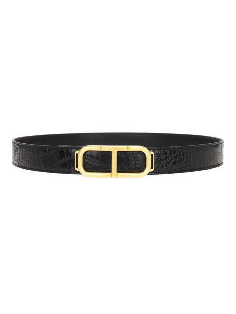 TOM FORD Croc Stadium Belt