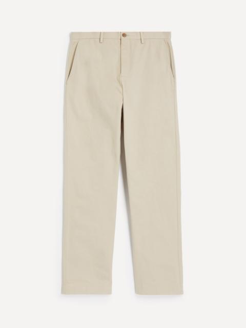 Sunspel Cotton Drill Light Stone Trousers