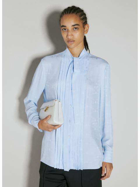 Prada Prada Women Logo Jacquard Silk Shirt