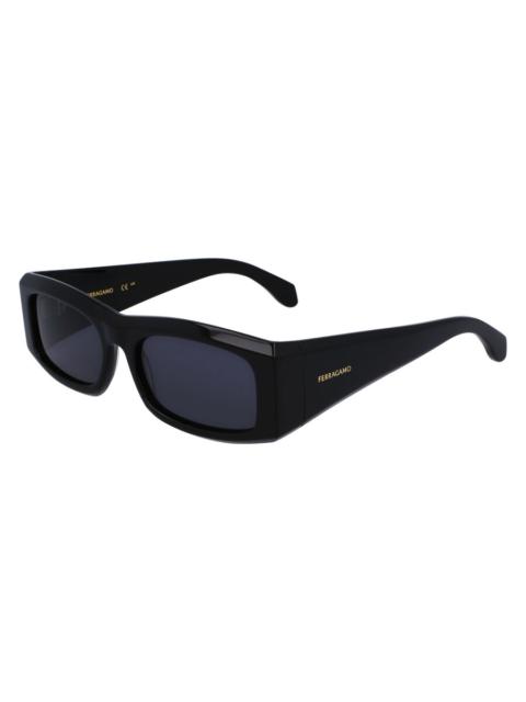 FERRAGAMO Ferragamo Dark Grey Rectangular Men's Sunglasses SF2012S 001 57