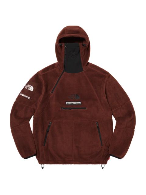 Supreme Supreme TNF Steep Tech Fleece Hoodie Dark Oak Brown DS