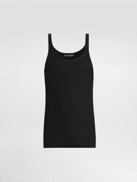 Dolce & Gabbana Ribbed cotton tank top