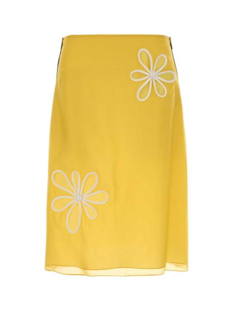 FENDI Fendi Women Yellow Organza Skirt