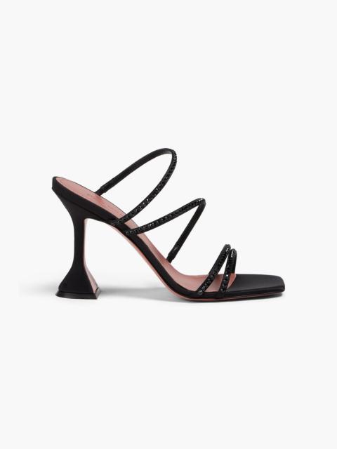 Amina Muaddi Naima crystal-embellished satin mules