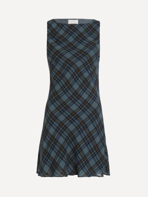 Reformation Dale Slate Plaid Mini Dress