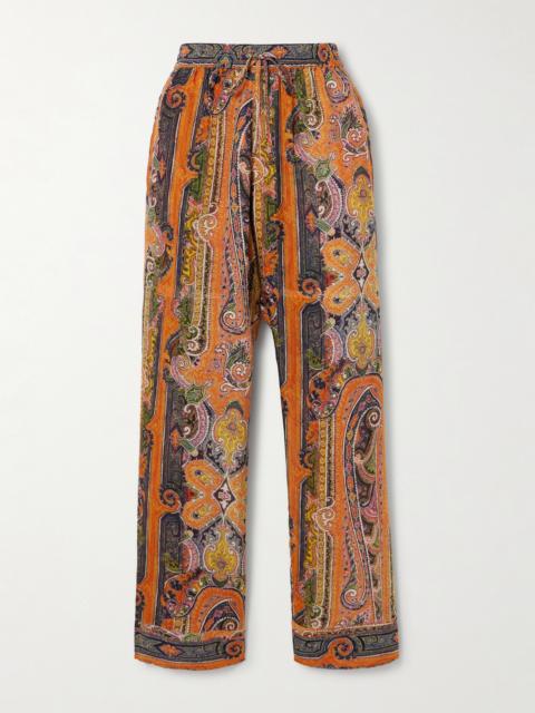 Isabel Marant Sydna Printed Silk-voile Wide-leg Pants