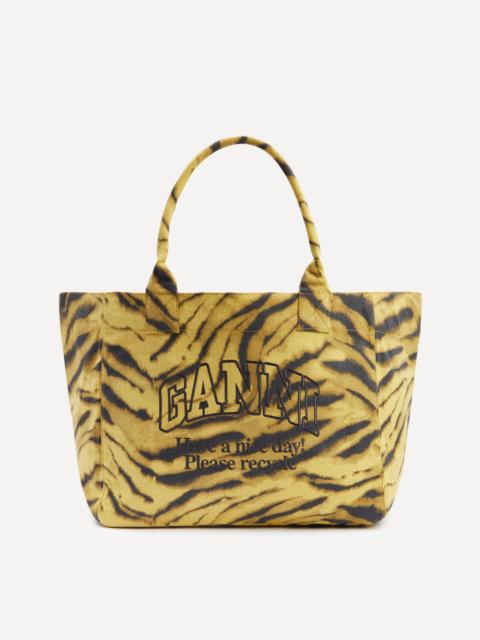 GANNI Zebra Print XXL Shopper Tote