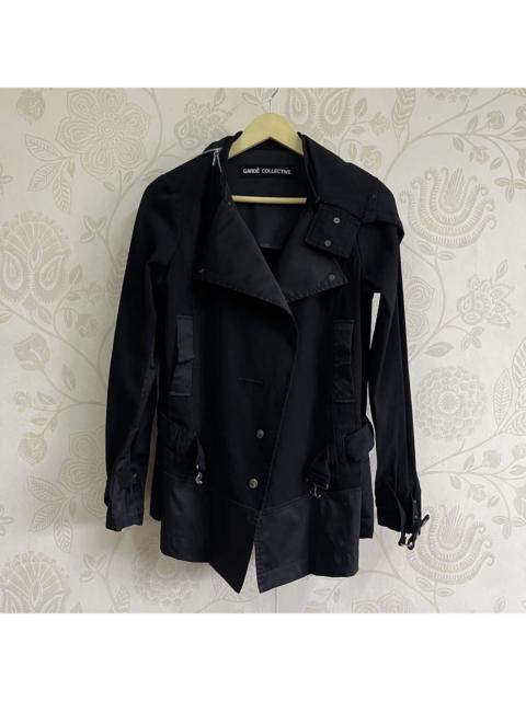 Other Designers 14th Addiction × Japanese Brand - Asymmetrical Avant Garde Punk Single Breasted Jacket Hood