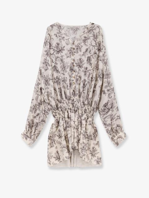 Golden Goose Golden Goose Deluxe Brand Short Cotton Dress With Floral Pattern