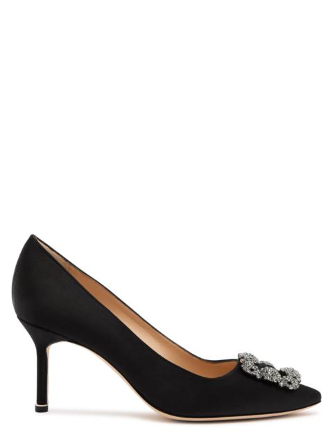 Manolo Blahnik Hangisi 75 silk-satin pumps