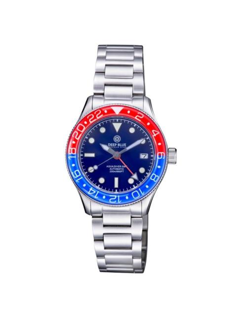 Other Designers Deep Blue Aqua Diver Gmt Automatic 40Mm Sapphire Bezel Brace Blue Dial Men's Watch AQUAGMTBLEU