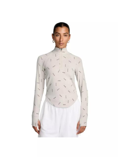 Nike Women's Sportswear Collection Logo Half-Zip Long-Sleeve Top