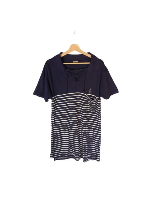 Kapital Rare! Kapital Stripe Navy Polo Blouse Shirt