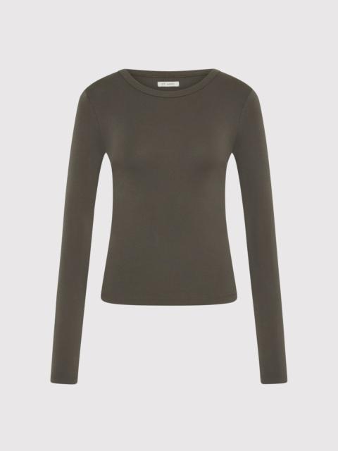 ST. AGNI Organic Cotton Long Sleeve Top - Khaki