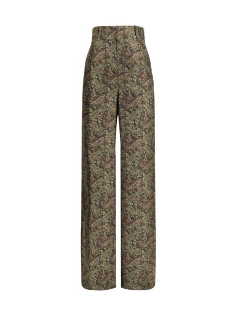 SAINT LAURENT Saint Laurent Women Paisley Patterned Silk Pants