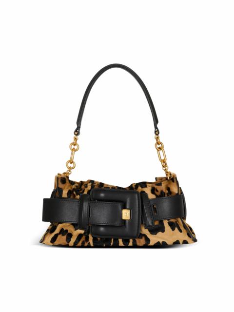Balmain Balmain Anthem Mini ponyskin-style leopard print bag in Brown at Nordstrom