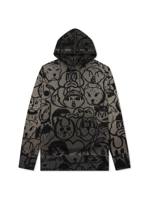Givenchy GIVENCHY ALL OVER FAMILY OVERSIZED HOODIE - KHAKI