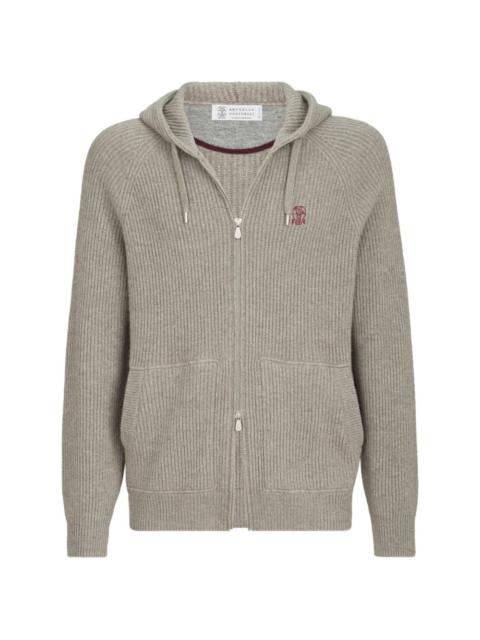 Brunello Cucinelli Brunello Cucinelli Men Logo Cashmere Hoodie