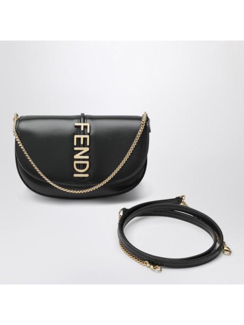 FENDI Fendi Black Leather Fendigraphy Wallet On Chain Women