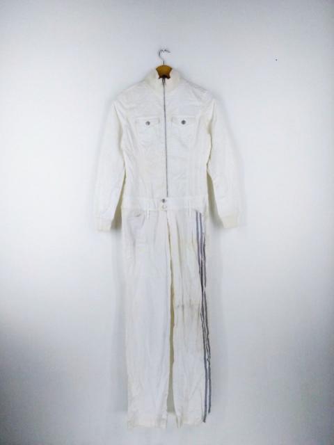 adidas RARE! ADIDAS COVERALLS PLAIN WHITE THREE STRIPES