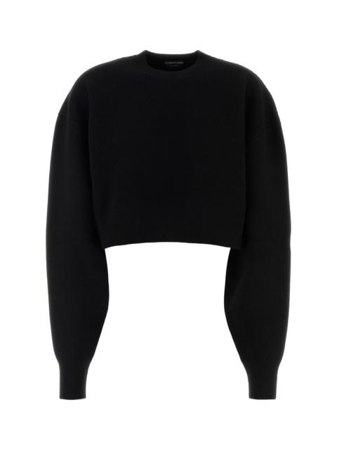 TOM FORD Black wool blend oversize sweater