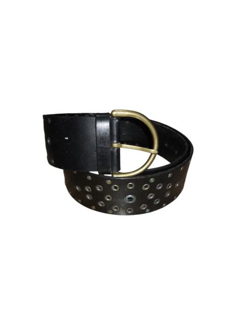 Other Designers Coach leather studded metal eyelets belt vintage rare italy