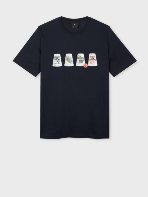 Paul Smith Dark Navy 'Cups' Print T-Shirt