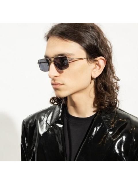 Valentino Valentino Men Sunglasses Titanium Gold Grey Mirror Pilot V-SEI VLS 111A 58