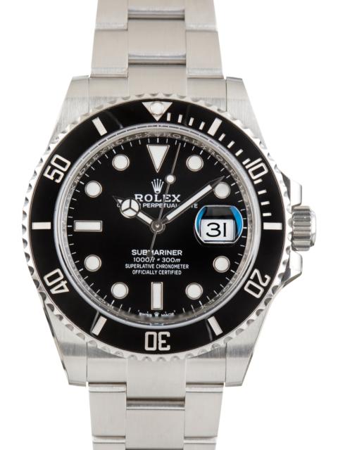 ROLEX Used Stainless Steel Rolex Submariner Ref 126610 Black Cerachrom Bezel