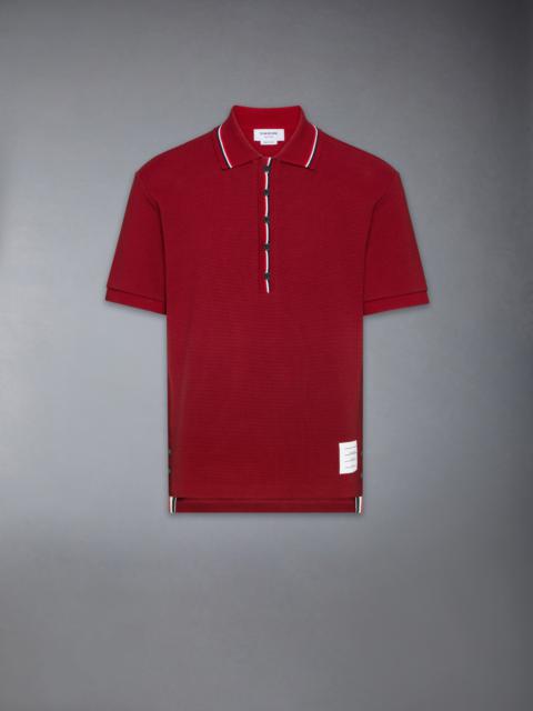 Thom Browne COTTON WAFFLE RIB CUFF POLO