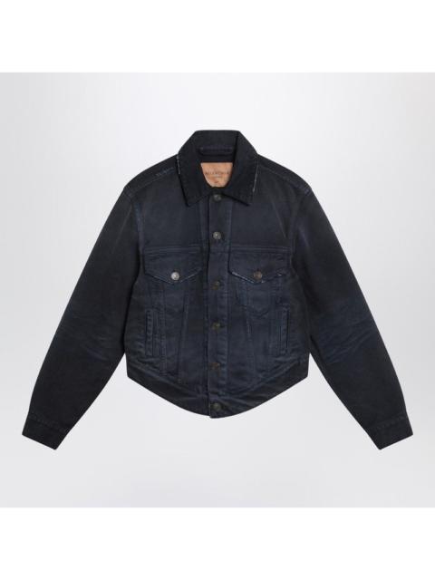BALENCIAGA Balenciaga Navy Blue Jacket With Curved Waist Women