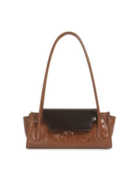 Marni MARNI Trunk Brown Calf Leather Shoulder Bag New & Authentic