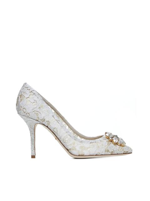 Dolce & Gabbana Dolce & Gabbana Women Rainbow Lace Décolleté With Broche